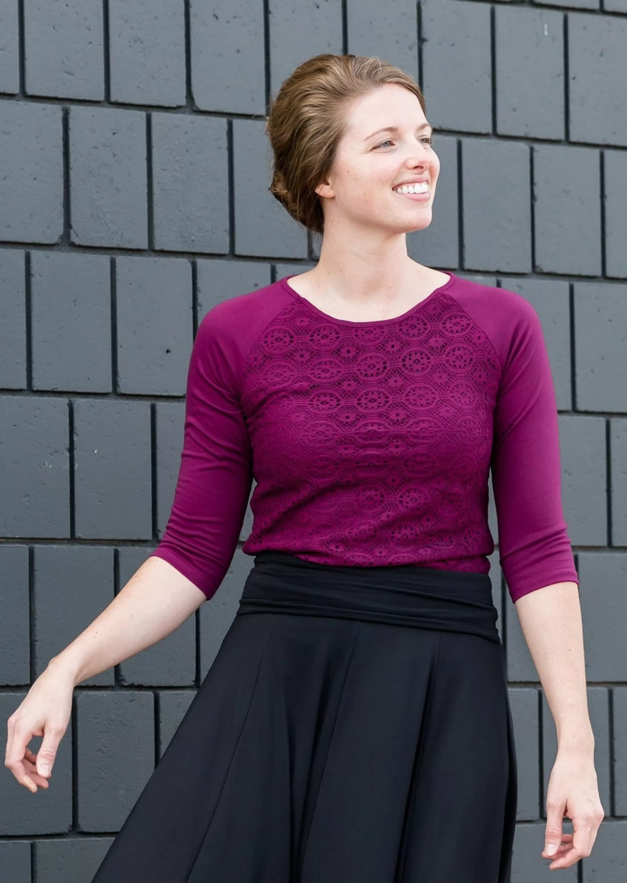 Sale Amy Lace Top | Inherit Clothing Company | Inherit Co. Women 3/4 Sleeve
