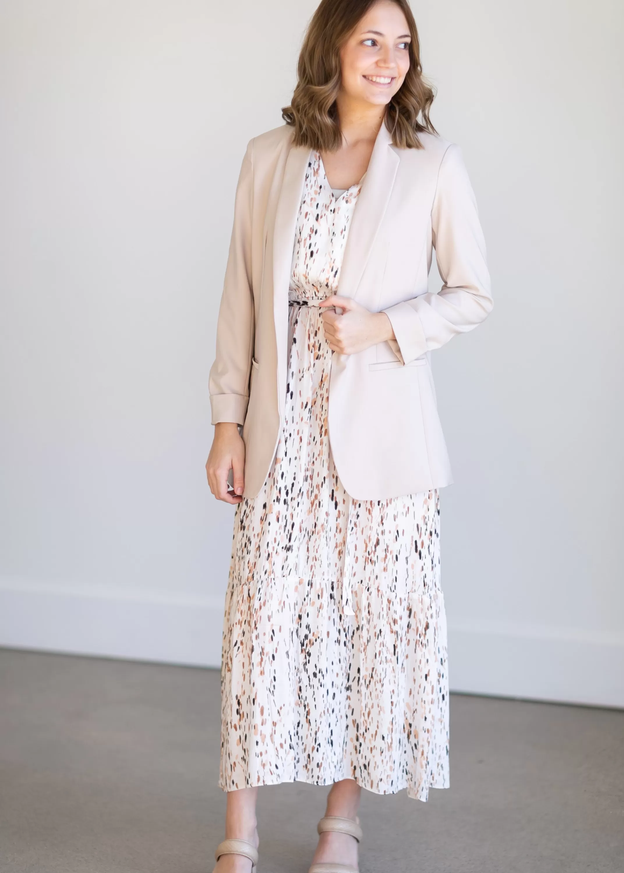 Clearance Basic Open Front Blazer Women Nursing Friendly