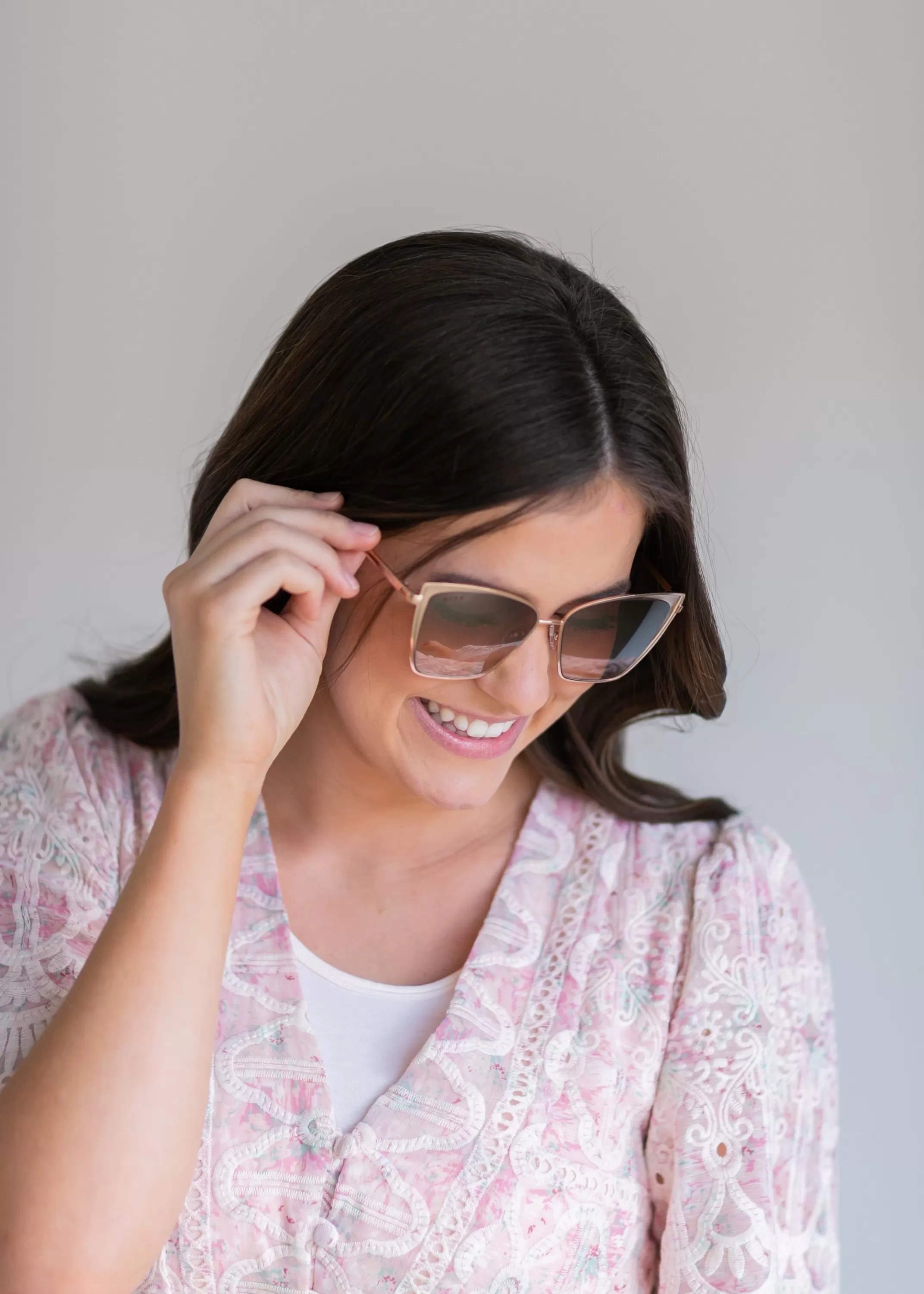Cheap Becky Rose Gold Brown Gradient Lens Sunglasses Women Accessories
