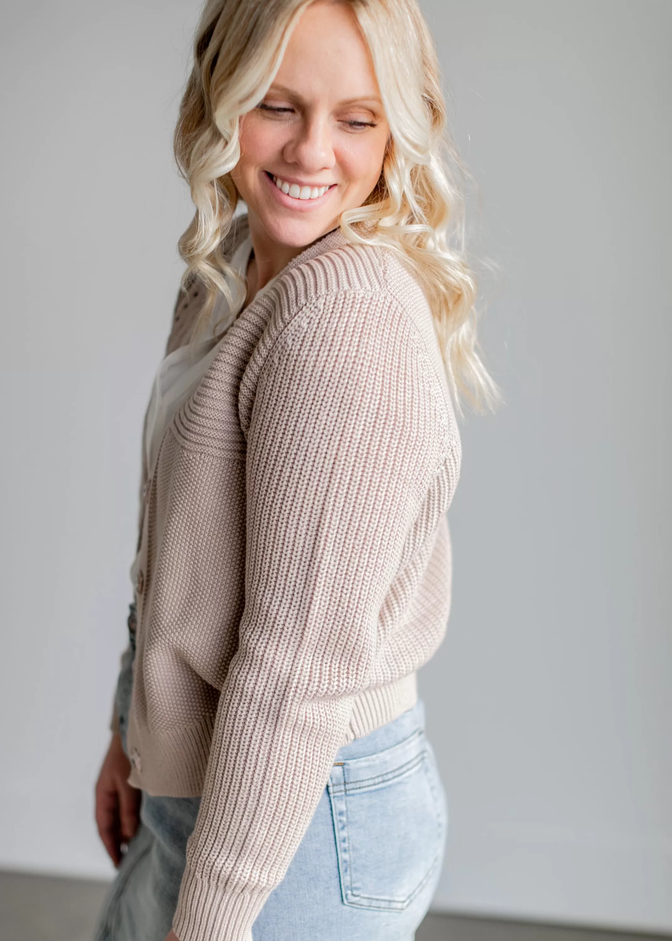 Store Derby Multi Knit Snap Cardigan Women Nursing Friendly