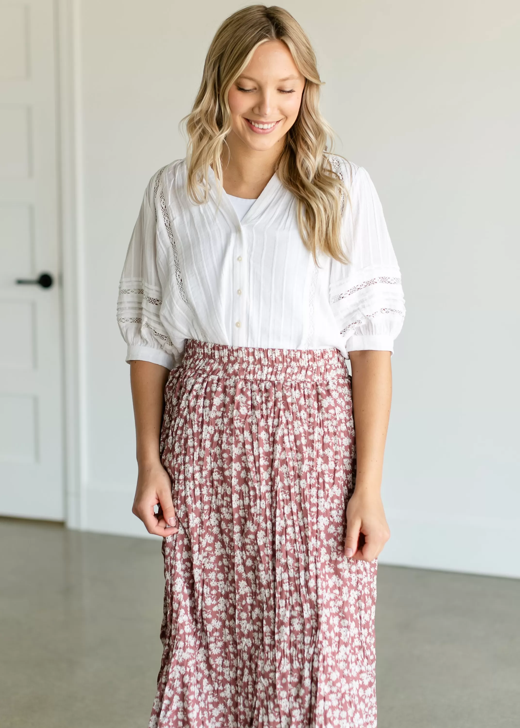New Elliot Lace Button Up Top Women Nursing Friendly