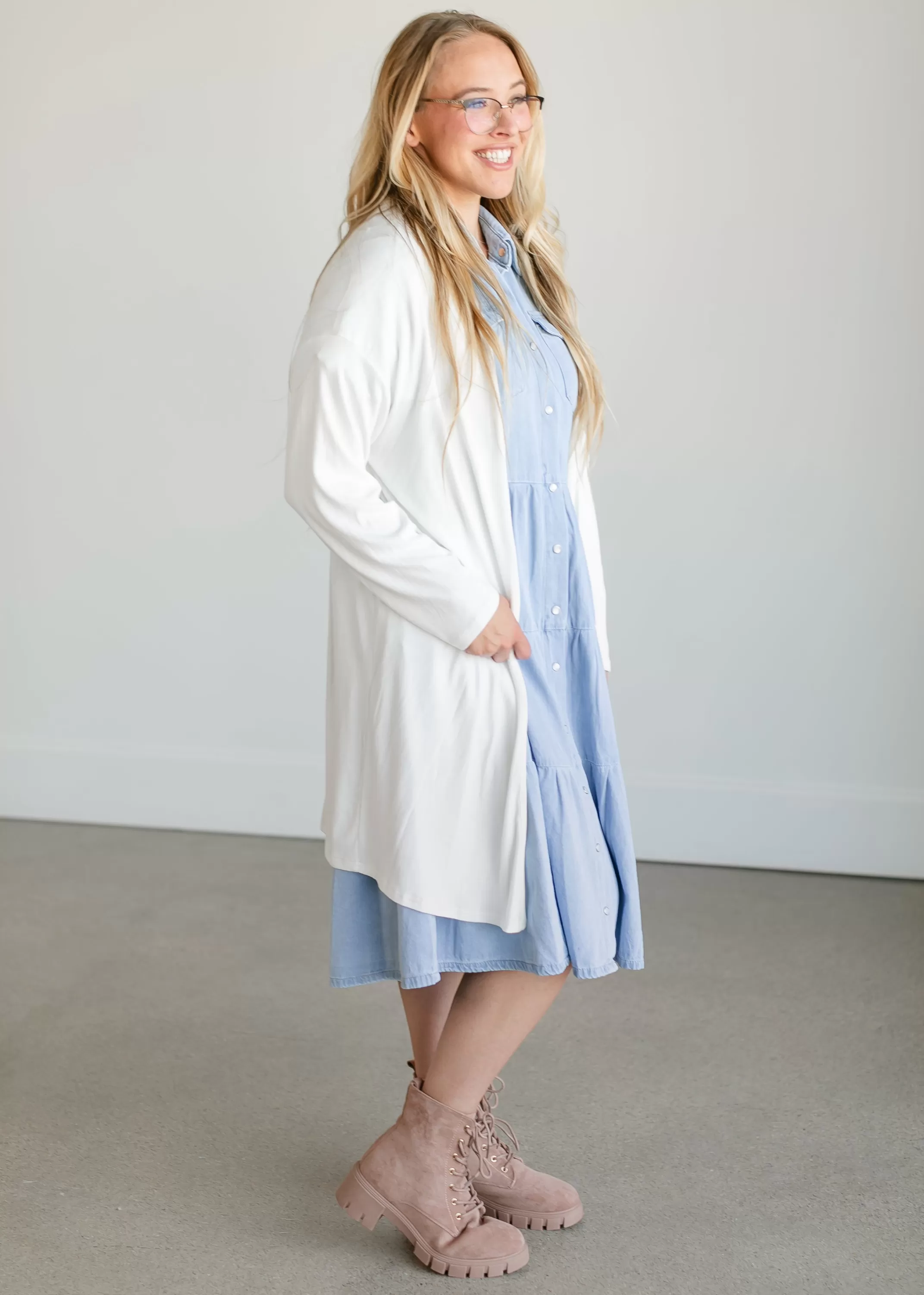 Clearance Lightweight Open Front Cardigan Women Nursing Friendly
