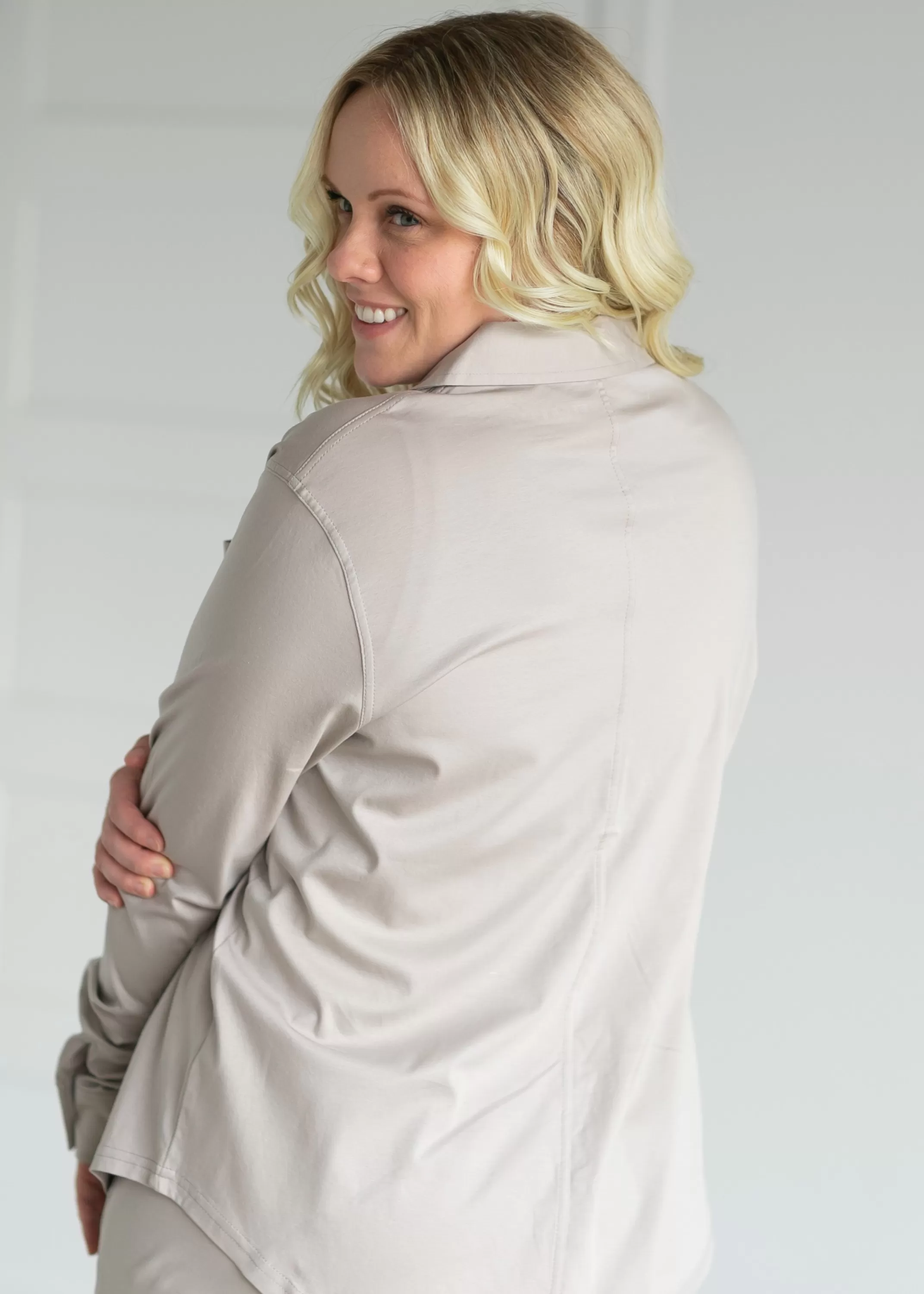 Hot Mila Cotton Button Down Top Women Nursing Friendly