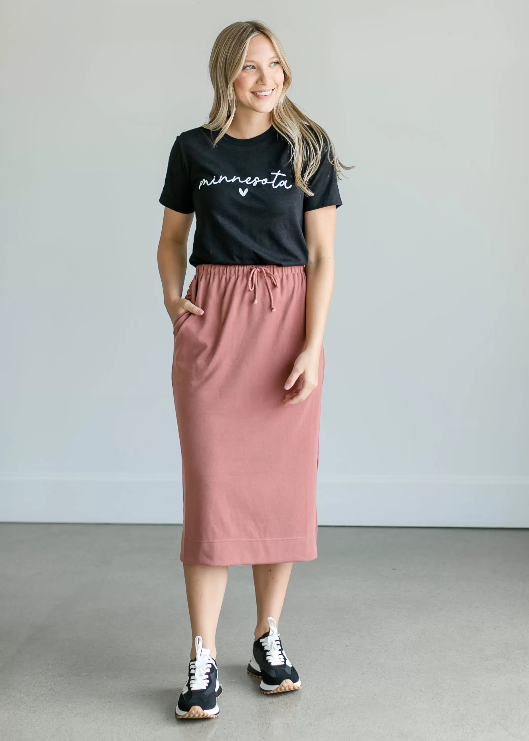 Clearance Minnesota Black Short Sleeve Graphic T-Shirt Women Plus Size